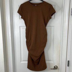 Missafe Brown Jersey Dress Size: XL